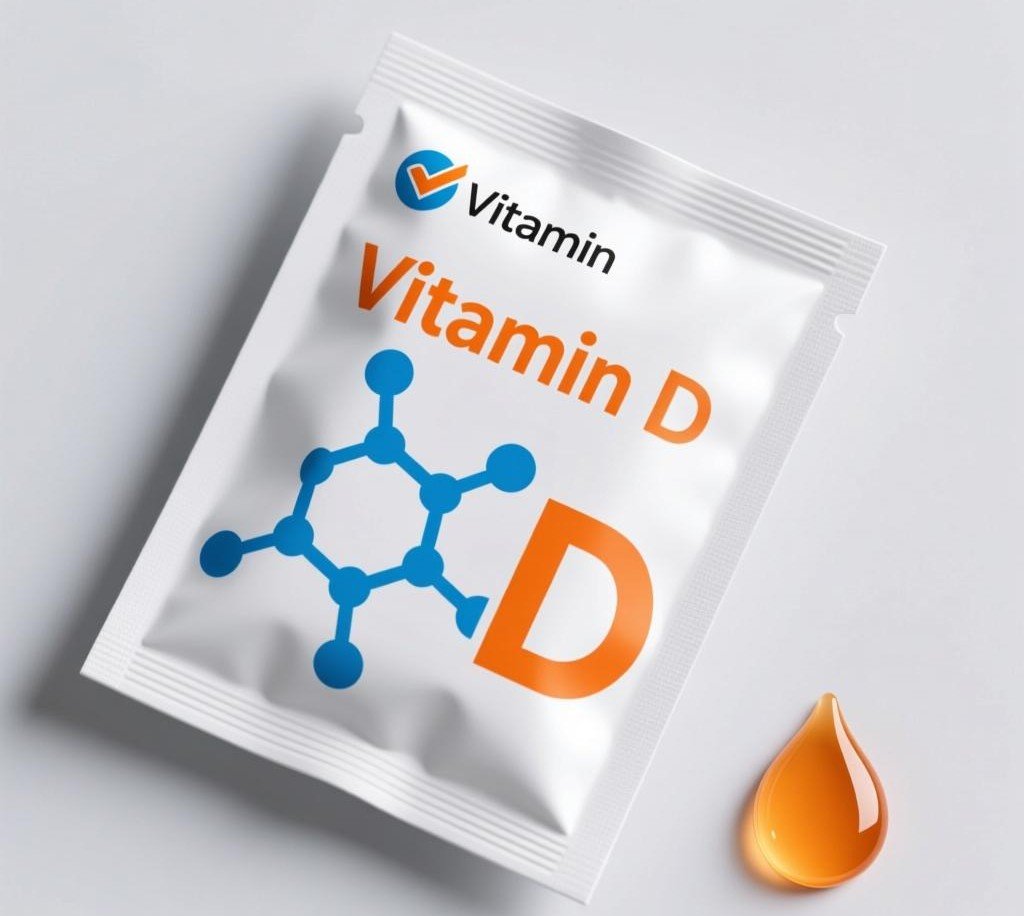 Vitamin D supplement packaging bag