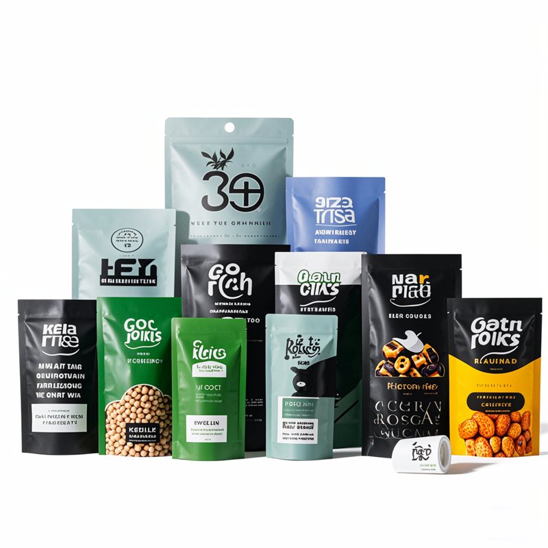 Custom Snack Stand-Up Pouches packaging bags