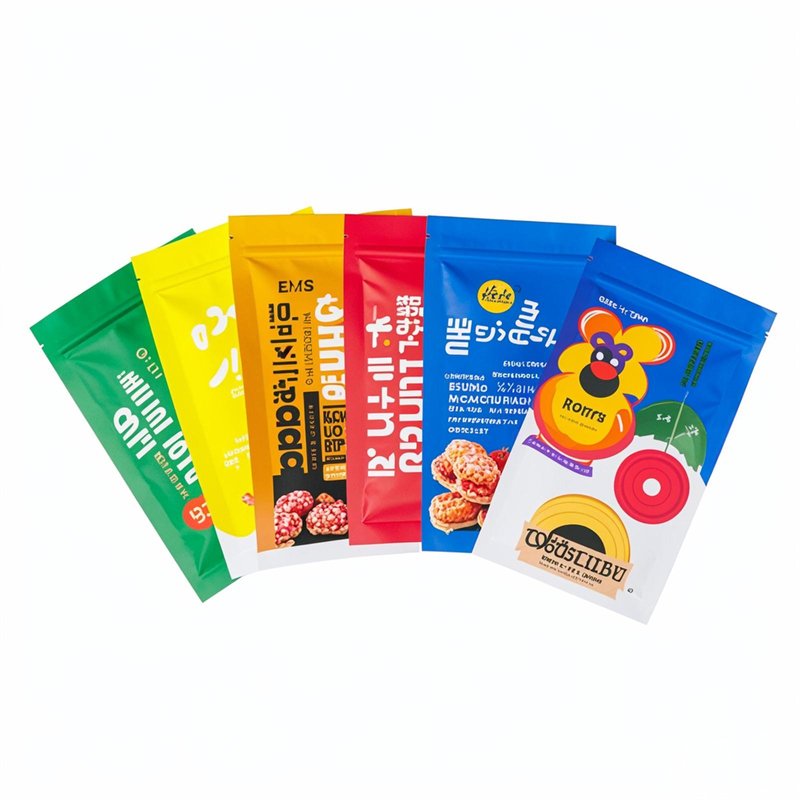 Custom printed flat snack packaging bag