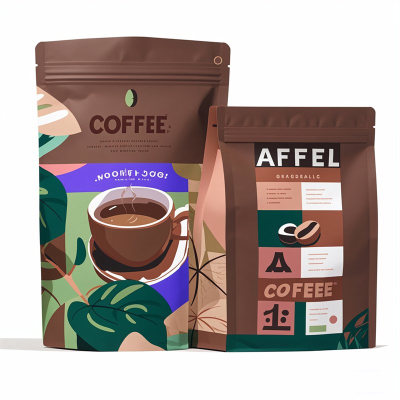Custom Printed Coffee Bean Packaging Pouches