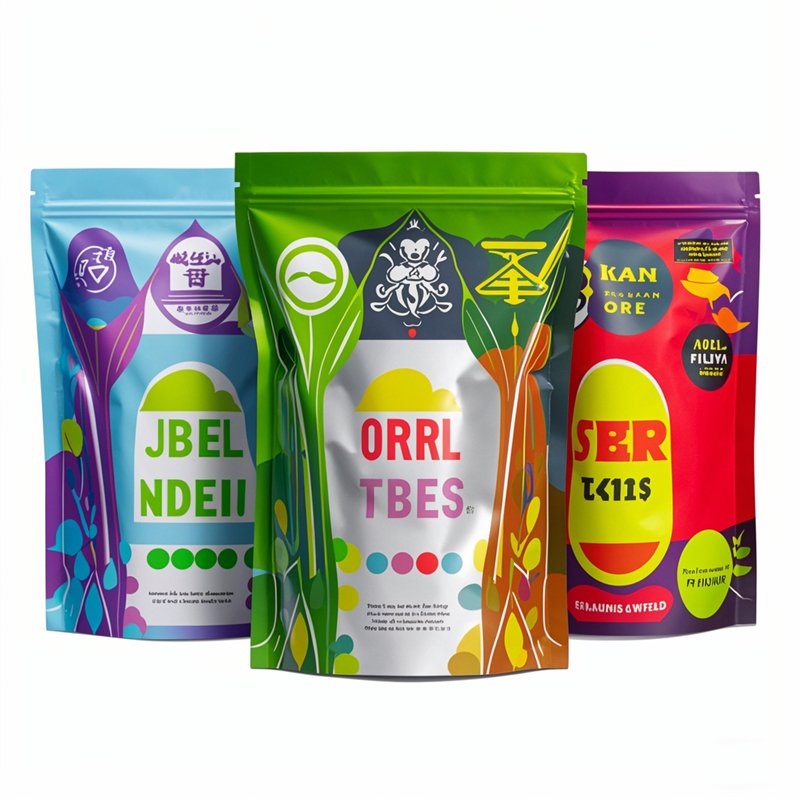 Custom Printed Snack Packaging Stand-Up Pouches